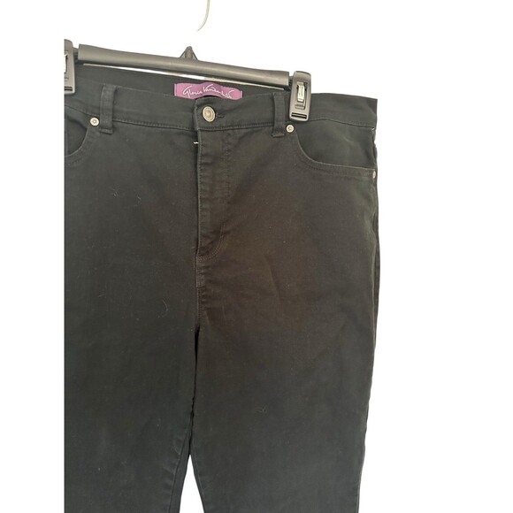 Gloria Vanderbilt Amanda Jeans Womens 16 Black Slimming Tummy Control Classic - Picture 9 of 12